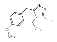 4-乙基-5-(4-甲氧基苄基)-4H-1,2,4-噻唑-3-硫醇结构式