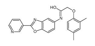 2-(2,4-dimethylphenoxy)-N-(2-pyridin-3-yl-1,3-benzoxazol-5-yl)acetamide结构式