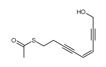 (Z)-S-(9-hydroxynona-5-en-3,7-diyn-1-yl) ethanethioate Structure