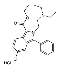 ethyl 5-chloro-2-[2-(diethylamino)ethyl]-3-phenylisoindole-1-carboxylate,hydrochloride Structure