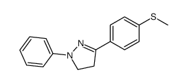 5-(4-methylsulfanylphenyl)-2-phenyl-3,4-dihydropyrazole结构式