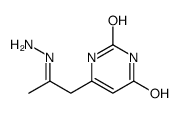 6-(2-hydrazinylidenepropyl)-1H-pyrimidine-2,4-dione Structure
