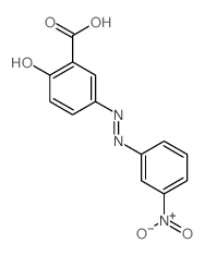 Benzoic acid,2-hydroxy-5-[2-(3-nitrophenyl)diazenyl]-结构式