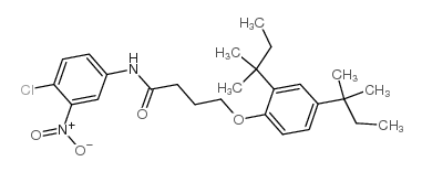 4-(2,4-二特戊基苯氧基)-N-(4-氯-3-硝基苯基)丁酰胺结构式