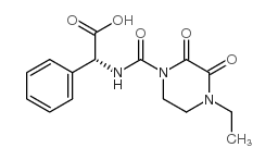 (2R)-2-[(4-Ethyl-2,3-dioxopiperazinyl)carbonylamino]-2-phenylacetic acid structure