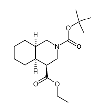 2-(tert-butyl) 4-ethyl (4S,4aS,8aR)-octahydroisoquinoline-2,4(1H)-dicarboxylate结构式