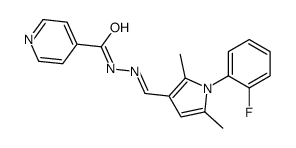 N-[[1-(2-fluorophenyl)-2,5-dimethylpyrrol-3-yl]methylideneamino]pyridine-4-carboxamide结构式