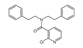 2-chloro-N,N-bis(2-phenylethyl)pyridine-3-carboxamide结构式