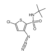 3-azido-N-(tert-butyl)-5-chlorothiophene-2-sulfonamide结构式