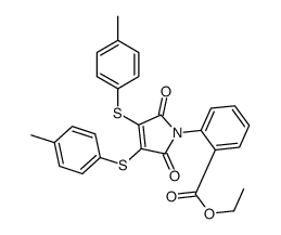 ethyl 2-[3,4-bis[(4-methylphenyl)sulfanyl]-2,5-dioxopyrrol-1-yl]benzoate Structure