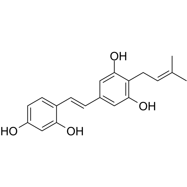 4-异戊烯基氧基白藜芦醇结构式