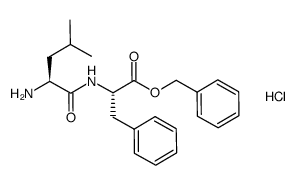 S)-苄基2-((S)-2-氨基-4-甲基戊酰胺基)-3-苯基丙酸乙酯盐酸盐结构式