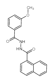 1-(3-甲氧基苯甲酰基)-2-(1-萘酚)-肼结构式