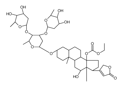 [(3S,5R,8R,9S,10S,12R,13S,17R)-3-[(2S,4S,5R,6R)-4,5-bis[[(2R,4S,5S,6R)-4,5-dihydroxy-6-methyloxan-2-yl]oxy]-6-methyloxan-2-yl]oxy-12-hydroxy-10,13-dimethyl-17-(5-oxo-2H-furan-3-yl)-1,2,3,4,5,6,7,8,9,11,12,15,16,17-tetradecahydrocyclopenta[a]phenanthren-14结构式