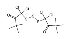 1,1,1',1'-Tetrachlor-3,3,3',3'-tetramethyl-1,1'-trithiobis(2-butanon)结构式