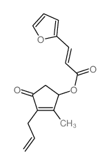 2-Propenoic acid,3-(2-furanyl)-, 2-methyl-4-oxo-3-(2-propen-1-yl)-2-cyclopenten-1-yl ester Structure