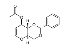 3-O-Acetyl-1,5-anhydro-4,6-O-benzylidene-2-deoxy-D-arabino-hex-1-enitol结构式