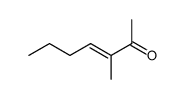 E-methyl-3 heptene-3 one-2 Structure