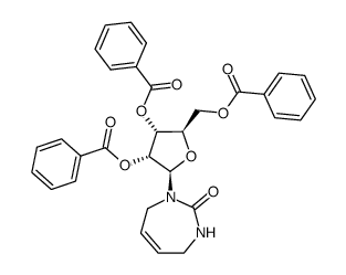 (2R,3R,4R,5R)-2-(benzoyloxymethyl)-5-(2-oxo-2,3,4,7-tetrahydro-1H-1,3-diazepin-1-yl)tetrahydrofuran-3,4-diyl dibenzoate Structure