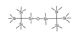 1,1,3,3-tetramethyl-1,3-bis(tris(trimethylsilyl)methyl)distannoxane Structure