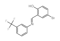 Phenol,4-bromo-2-[[[3-(trifluoromethyl)phenyl]imino]methyl]-结构式