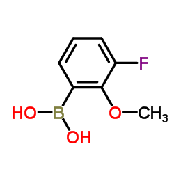2-甲氧基-3-氟苯硼酸结构式