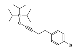 4-(4-bromophenyl)but-1-ynoxy-tri(propan-2-yl)silane结构式