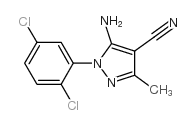 5-氨基-4-氰基-1-(2,5-二氯苯基)-3-甲基吡唑结构式