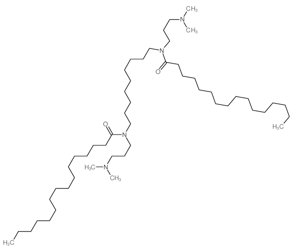 N-(3-dimethylaminopropyl)-N-[9-(3-dimethylaminopropyl-hexadecanoyl-amino)nonyl]hexadecanamide Structure