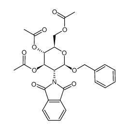 Benzyl 2-Deoxy-2-phthalimido-3,4,6-tri-O-acetyl--D-glucopyranoside Structure