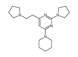 4-piperidin-1-yl-2-pyrrolidin-1-yl-6-(2-pyrrolidin-1-ylethyl)pyrimidine结构式