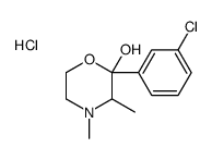 2-(3-chlorophenyl)-3,4-dimethylmorpholin-2-ol,hydrochloride结构式