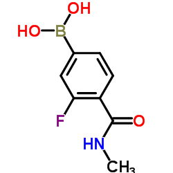 [3-Fluoro-4-(methylcarbamoyl)phenyl]boronic acid structure