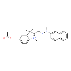 1,3,3-trimethyl-2-[(methyl-2-naphthylhydrazono)methyl]-3H-indolium acetate结构式