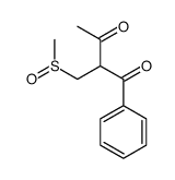 2-(methylsulfinylmethyl)-1-phenylbutane-1,3-dione Structure