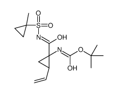 [(1R,2S)-2-乙烯-1-{[(1-甲基环丙基)磺酰基]氨基甲酰}环丙基]氨基甲酸叔丁酯结构式
