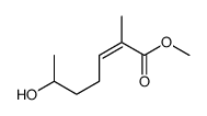methyl 6-hydroxy-2-methylhept-2-enoate结构式