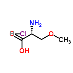 (R)-2-氨基-3-甲氧基丙酸盐酸盐结构式