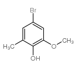 4-溴-6-甲基-2-甲氧基苯酚结构式