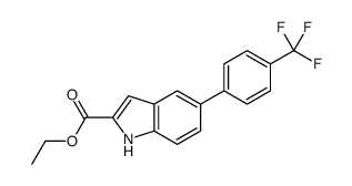 ethyl 5-[4-(trifluoromethyl)phenyl]-1H-indole-2-carboxylate结构式