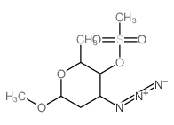 a-L-ribo-Hexopyranoside, methyl3-azido-2,3,6-trideoxy-, 4-methanesulfonate (9CI)结构式