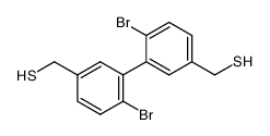 2,2'-dibromo-5,5'-bis(mercaptomethyl)biphenyl Structure