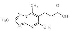 3-(2,5,7-Trimethyl-[1,2,4]triazolo[1,5-a]-pyrimidin-6-yl)-propionic acid Structure