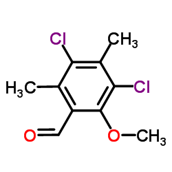 3,5-Dichloro-2-methoxy-4,6-dimethylbenzaldehyde Structure