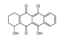 6-chloro-1,11-dihydroxy-1,2,3,4-tetrahydrotetracene-5,12-dione Structure