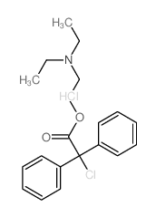 Benzeneacetic acid, a-chloro-a-phenyl-, 2-(diethylamino)ethylester, hydrochloride (1:1)结构式