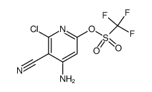 trifluoromethanesulfonic acid 4-amino-6-chloro-5-cyanopyridin-2-yl ester结构式