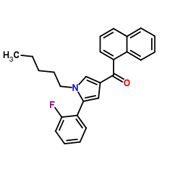 (5-(2-氟苯基)-1-戊基-1H-吡咯-3-基)(萘-1-基)甲酮结构式