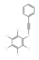 Benzene,1,2,3,4,5-pentachloro-6-[(2-phenylethynyl)thio]- Structure