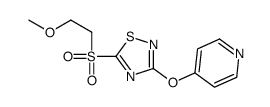 5-(2-methoxyethylsulfonyl)-3-pyridin-4-yloxy-1,2,4-thiadiazole Structure